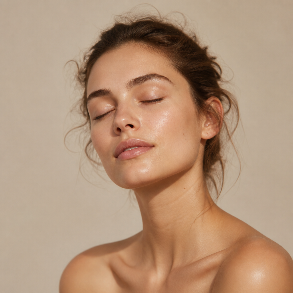Young woman with radiant, well-cared-for skin